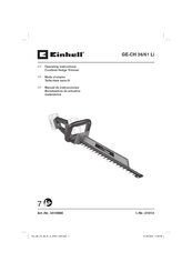 EINHELL 3410966 Operating Instructions Manual