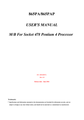 JETWAY 865PAP User Manual