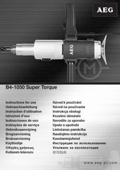 AEG B4-1050 Super Torque Instructions For Use Manual