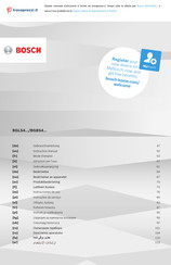 Bosch BGLS4SIL1 Instruction Manual