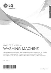 LG WT1701CW Owner's Manual