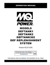 MQ Power DEFTANK1 Operation Manual