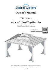 Shade N' Shelters Duncan DUN/GAZ1214 Owner's Manual