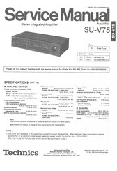 Technics SU-V75 Service Manual