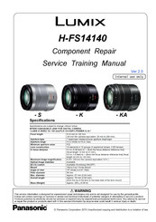 Panasonic LUMIX H-FS14140-K Service Training Manual