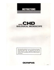 Olympus CHD-001E Instructions Manual