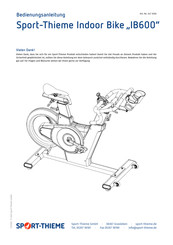 Sport-thieme IB600 Owner's Manual