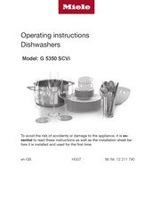 Miele G 5350 SCVi Operating Instructions Manual