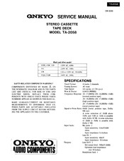 Onkyo TA-2058 Service Manual