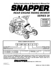 Snapper SERIES 20 Safety Instructions And Operator's Manual