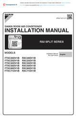 Daikin FTXC25DV1B Installation Manual