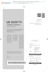 LG OLED55A3PUA Owner's Manual