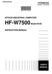 Hitachi HF-W7500 60 Instruction Manual