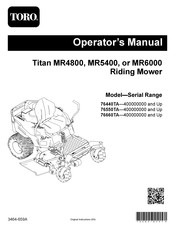 Toro Titan MR4800 Operator's Manual