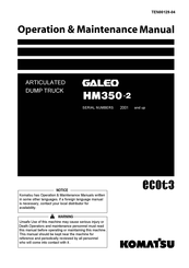 Komatsu HM350-2 Operation & Maintenance Manual