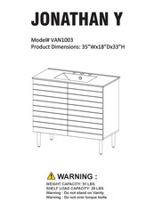 JONATHAN Y VAN1003 Assembly Instructions Manual
