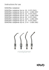KaVo SONICflex rootplaner 24 Instructions For Use Manual