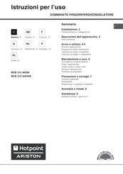 Hotpoint Ariston BCB 312 AI/HA Operating Instructions Manual