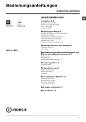 Indesit IWD 61452 Instructions For Use Manual
