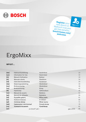 Bosch ErgoMixx MFQ37 Series Information For Use