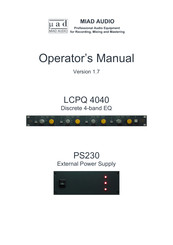 Miad Audio LCPQ 4040 Operator's Manual