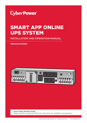 CyberPower MBP63AHVHW82U Installation And Operation Manual