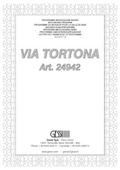 Gessi VIA TORTONA 24942 Manual