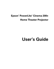Epson PowerLite Cinema 200+ User Manual