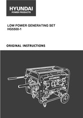 Hyundai HG5500-1 Original Instructions Manual