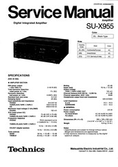 Technics SU-X955 Service Manual
