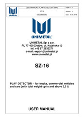 UNIMETAL SZ-16 User Manual
