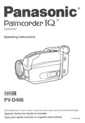 Panasonic Palmcorder IQ PV-D406 Operating Instructions Manual