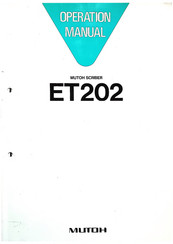 MUTOH ET202 Operation Manual