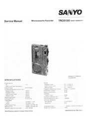 Sanyo TRC6100 Service Manual