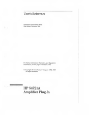 HP 54721A User Reference