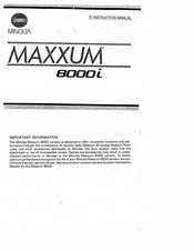 Minolta Maxxum 8000i Instruction Manual