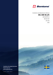 Bentone BG 400 M J Installation And Maintenance Manual