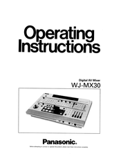 Panasonic WJMX30 - MIXER Operating Instructions Manual