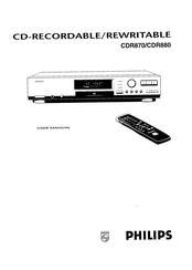 Philips CDR870 User Manual