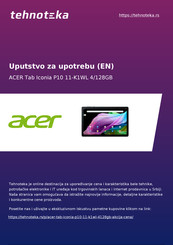 Acer ICONIA Tab P10 User Manual