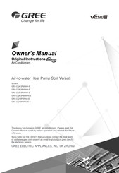 Gree GRS-CQ6.0Pd/NhH-E Owner's Manual