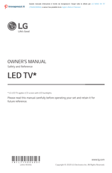 LG NANO 99 Owner's Manual