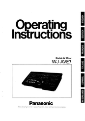 Panasonic WJ-AVE7 Operating Instructions Manual