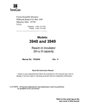 Forma Scientific 3940 Instruction Manual