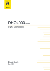 Rigol DHO4000 Series Quick Manual