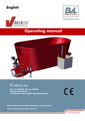 BVL V-MIX Fix Plus 10H-1S Operating Manual