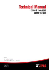 Zepro Z 1500 Technical Manual