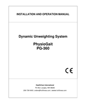 HealthCare International PhysioGait PG-360 Installation And Operation Manual