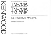 Kenwood TM-701E Instruction Manual