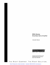 Electro-Craft BSA-Series Instruction Manual